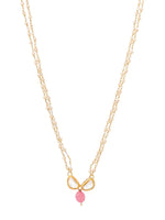 Thumbnail for Ruby Raang Kundan and Pink Stone Necklace