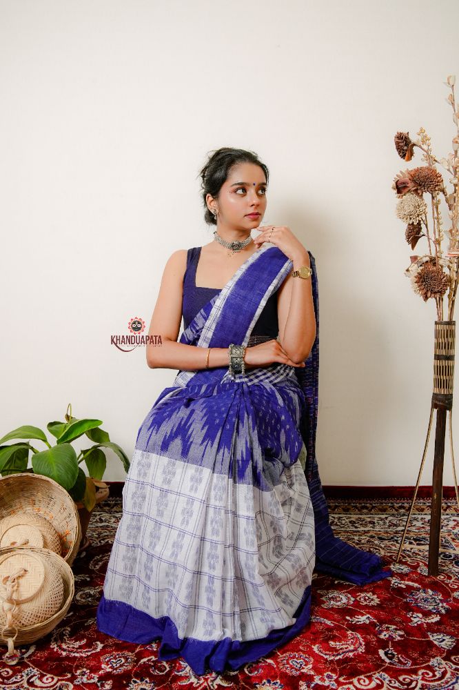 khanduapata Multicolor Kumbha Special Design Cotton Saree For Women