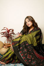 Thumbnail for khanduapata Light Meadow Special Plain Cotton Saree For Women