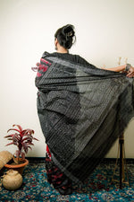 Thumbnail for khanduapata Multicolor Elephant Design Cotton Saree For Women