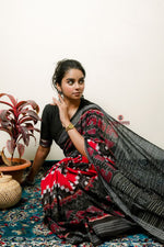 Thumbnail for khanduapata Multicolor Elephant Design Cotton Saree For Women