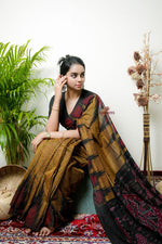 Thumbnail for khanduapata Mustard Colour Plain Cotton Saree For Women