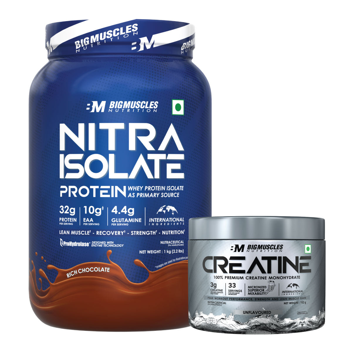 Big Muscles Nutrition Nitra Isolate & Creatine Combo
