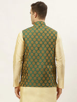 Thumbnail for Jompers Men's Green Self-Designed Waistcoat - Distacart