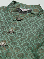 Thumbnail for Jompers Men's Green Self-Designed Waistcoat - Distacart