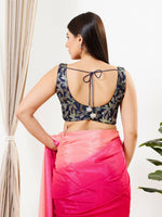 Thumbnail for Joban Fashion Navy Blue Silk Padded Blouse With Sweetheart Neck Sleeveless - Distacart
