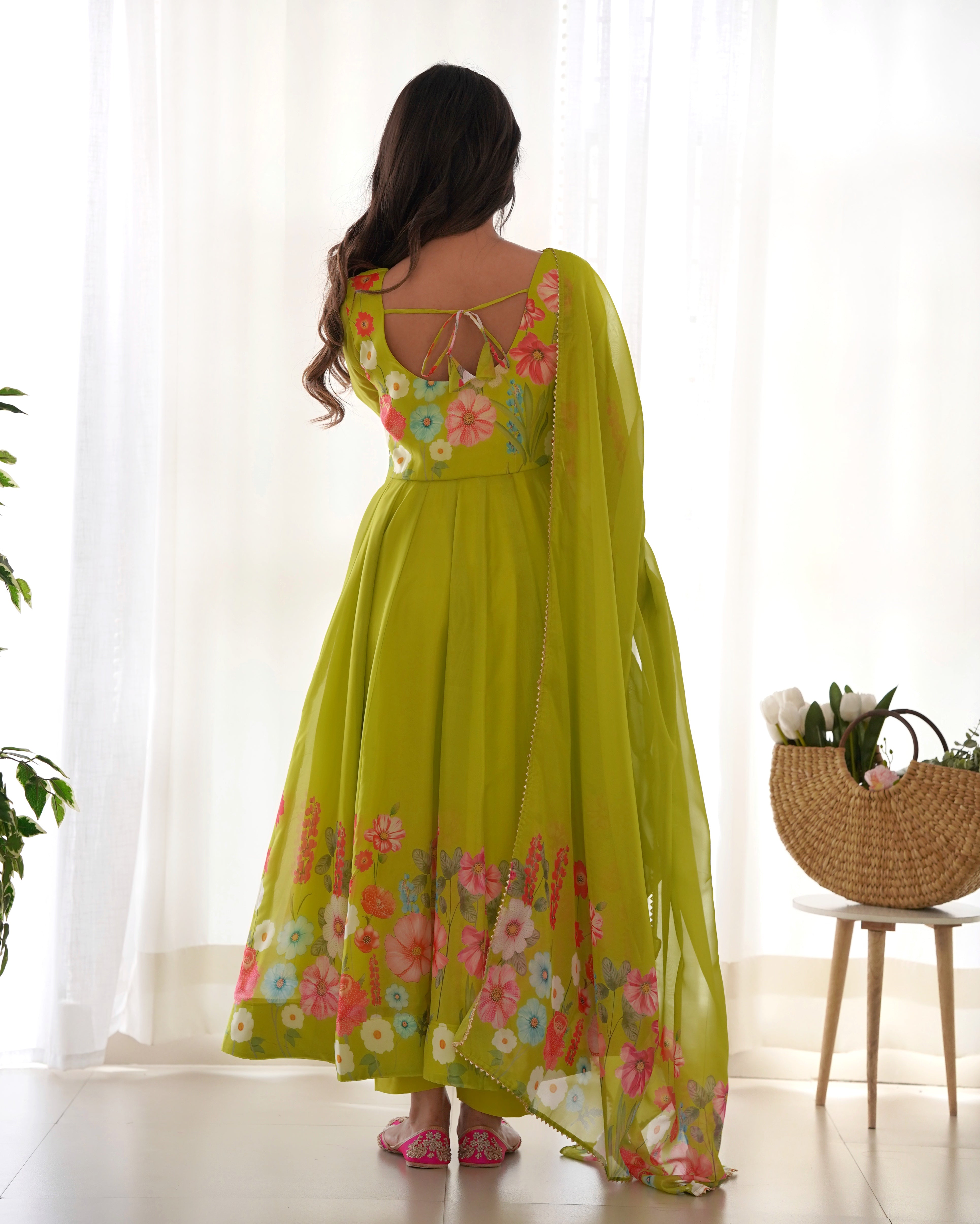 Lehenga Mart Designer Anarkali Suit With Kurta Pant Dupatta For Women-Liril - Dista