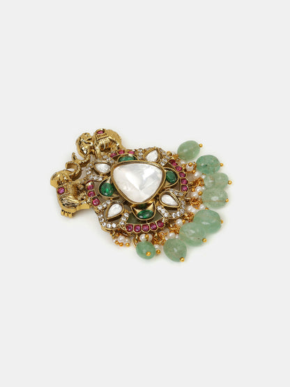 Ruby Raang Mint Emerald Brooch - Distacart