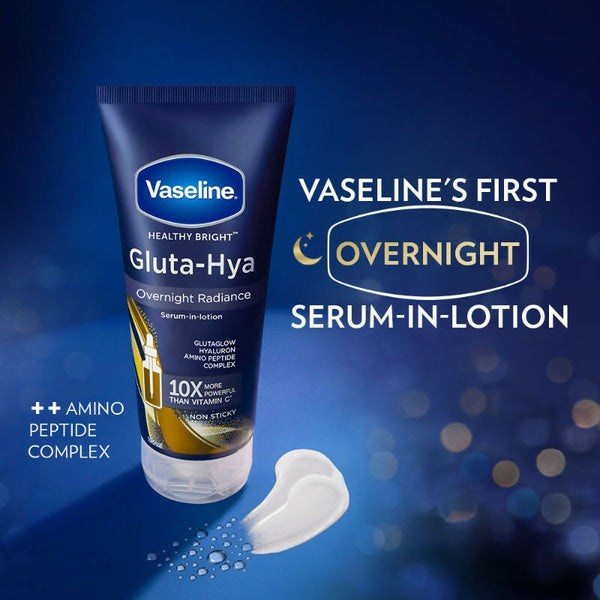 Vaseline Gluta Hya Serum-in-Lotion - Dewy Radiance, Overnight Radiance
