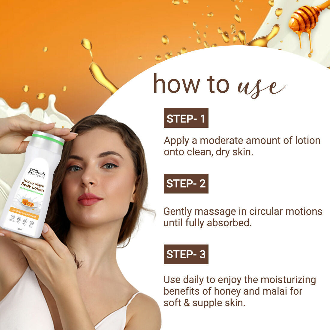 Globus Naturals Honey Malai Body Lotion - Distacart