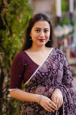 Thumbnail for Jambali Poly Georgette Ethnic Motifs Saree with Unstitched Blouse - Hiral Fashion - Distacart