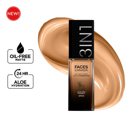 Faces Canada All Day Hydra Matte 3 in 1 Foundation - Rich Ivory 013 - Distacart
