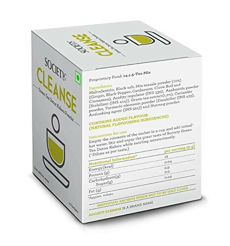 Society Cleanse Green Tea Detox Kahwa Premix