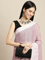 Thumbnail for Astita Linen Purple Saree