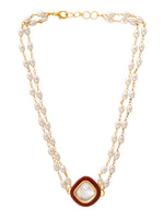 Thumbnail for Ruby Raang Red Kundan & Pearl Choker