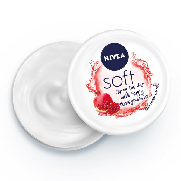 Nivea Soft Light Moisturizer Cream Peppy Pomegranate For Hands And Body - Distacart