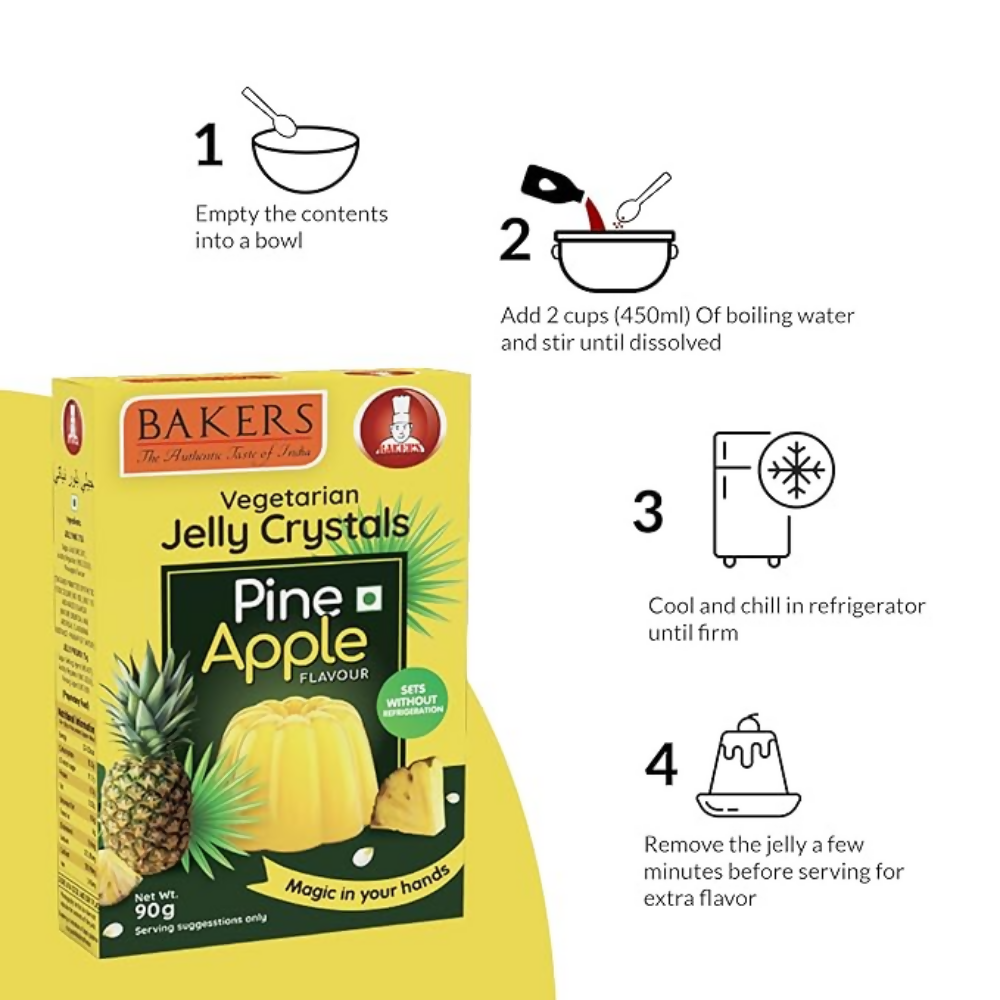 BAKERS Jelly Crystals - Pineapple - Dista