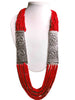 Inhanns Saree Shobha Statement Necklace - Red - Distacart