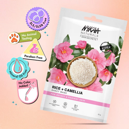 Nykaa Rice & Camellia Sheet Mask - Dista
