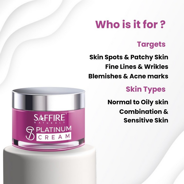 Saffire Naturals S7 Platinum Cream For Sun Protection & Glowing Skin - Distacart