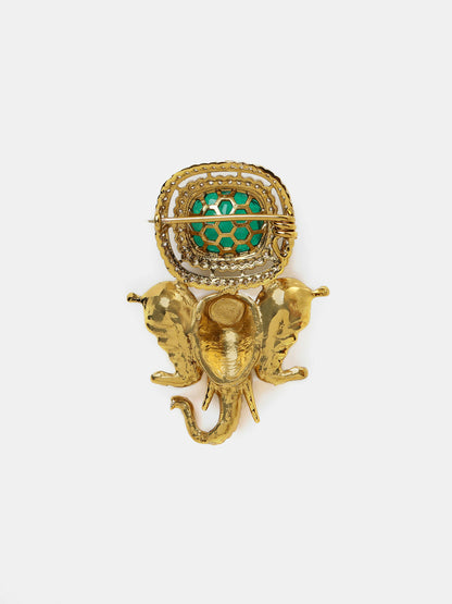 Ruby Raang Ganesha Imprint Brooch - Distacart