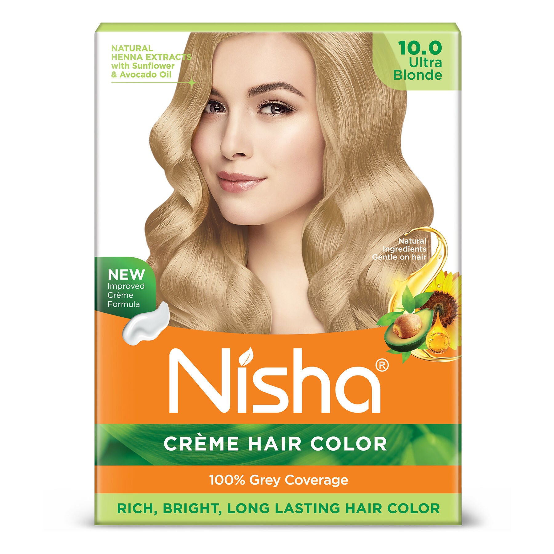 Nisha Creme Hair Color for Women - Ultra Blonde - Distacart