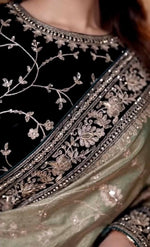 Thumbnail for Joban Fashion Mehndi Soft Mocha Silk Party Wear Sarees - Distacart