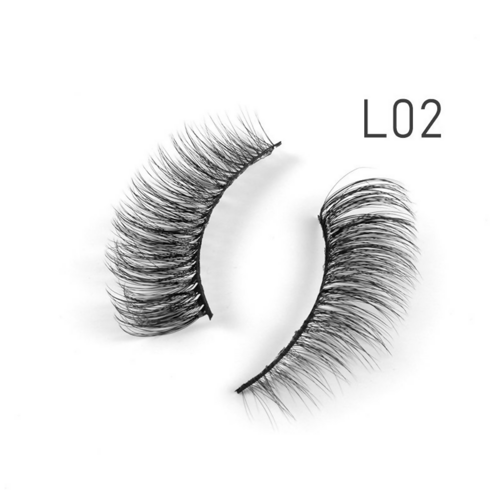 Bronson Professional Eyelash Set 3d False Long And Natural Eye Makeup - L02 - Dista