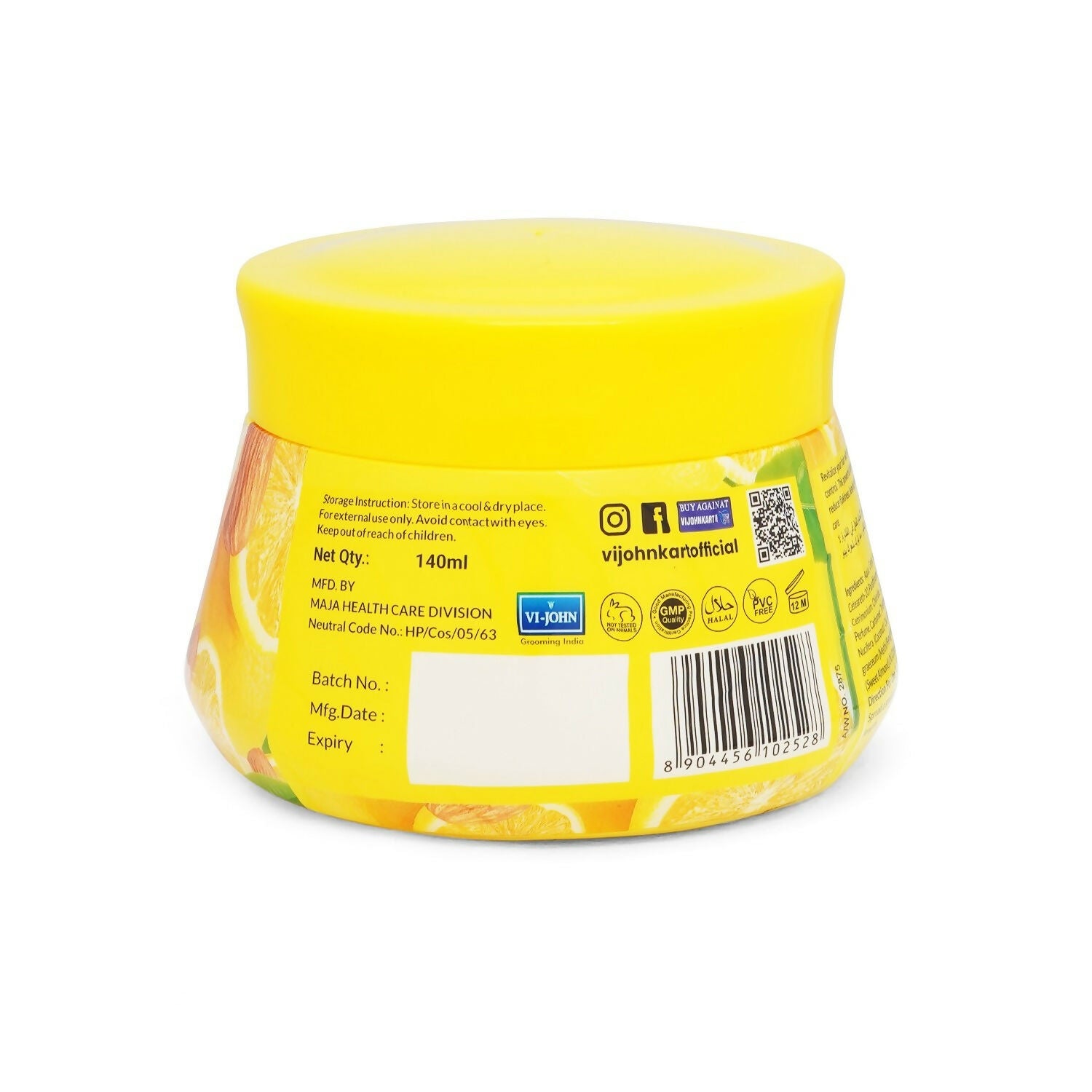 VI-JOHN Naturale Lemon,Tea Tre & Almond Styling Hair Cream Strength & Shine