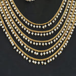 Thumbnail for JS Fashion Antique Jewellery Designer High Gold Polish Fancy Necklace Set - Dista