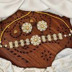 Thumbnail for JS Fashion Antique High Gold Polish Fancy Design Party Wear Necklace Set - Dista