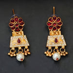 Thumbnail for JS Fashion Traditional Antique Necklace Set with Pearl Drops - Dista