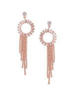 Thumbnail for NVR Women Gold Toned Contemporary Drop Earrings - Distacart
