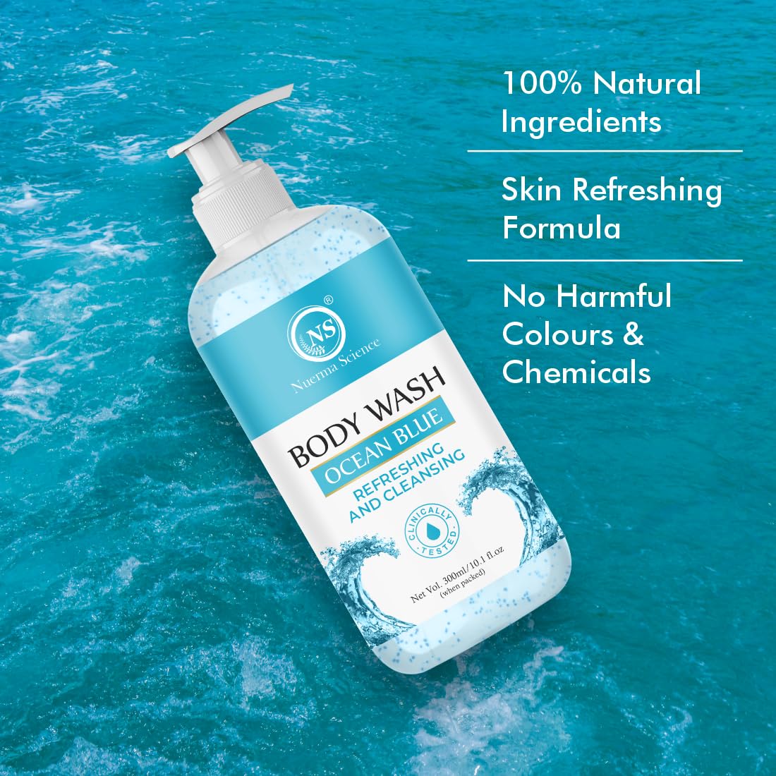Nuerma Science Ocean Blue Body Wash | For Refreshing & Cleansing Body - Distacart