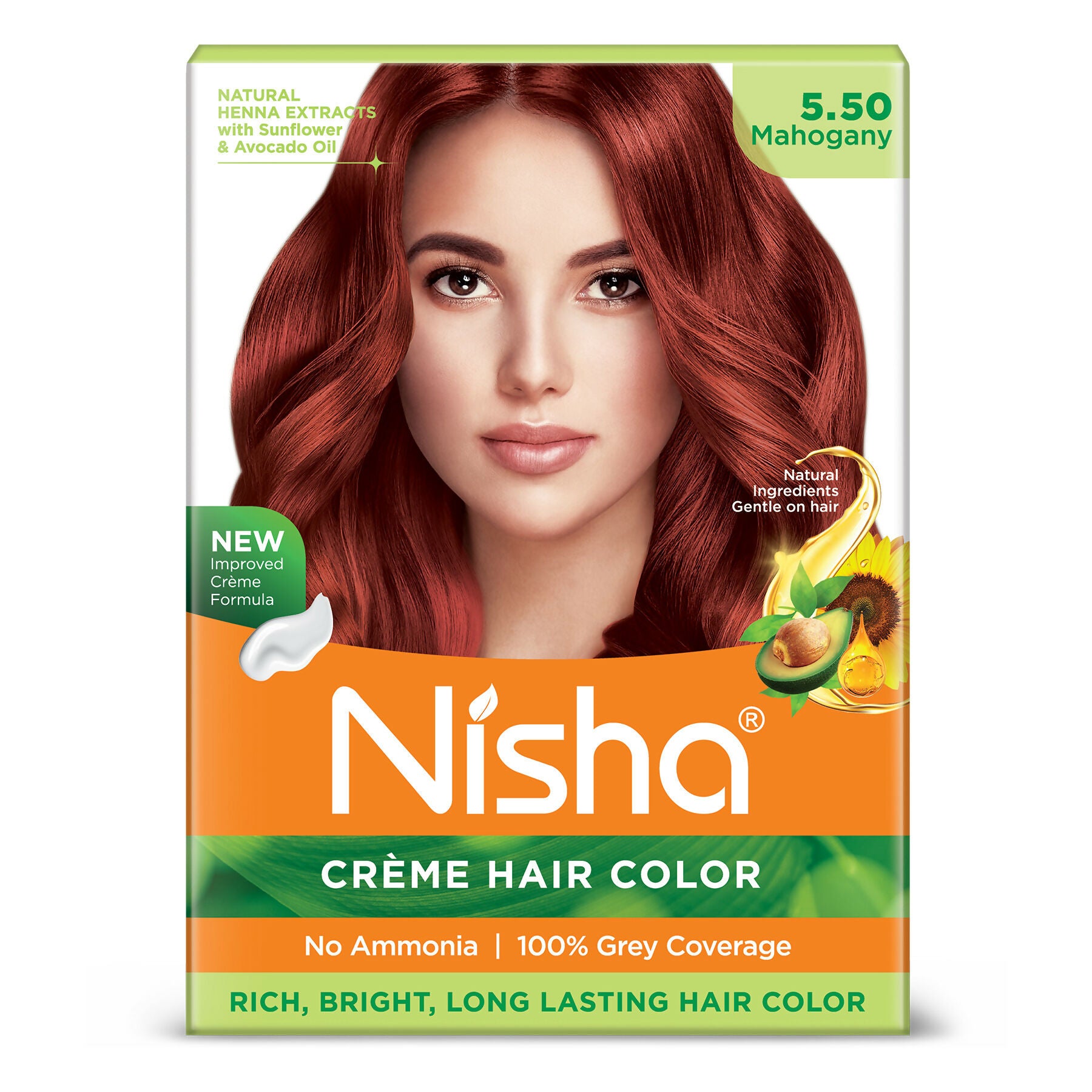 Nisha Creme Hair Color for Women - Mahogany - Distacart