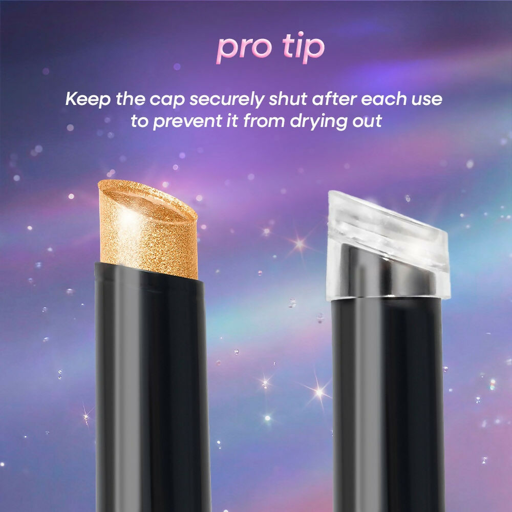 Nykaa Diamond Jelly Cooling Shimmer Eyeshadow Stick - Multi-Use, High Shine Glitter - Icy - Distacart