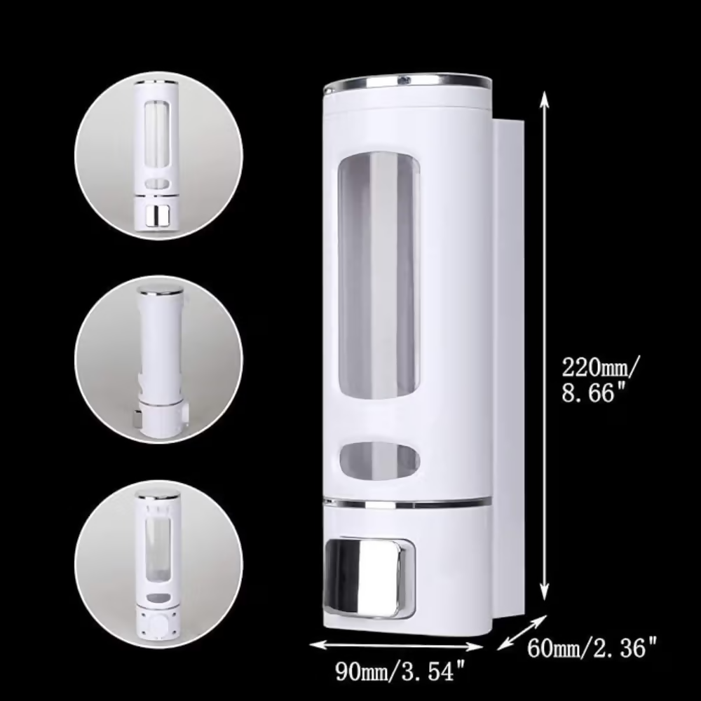 Bronson Professional Soap Dispenser Wall Mounted Cylindrical Shampoo - Dista