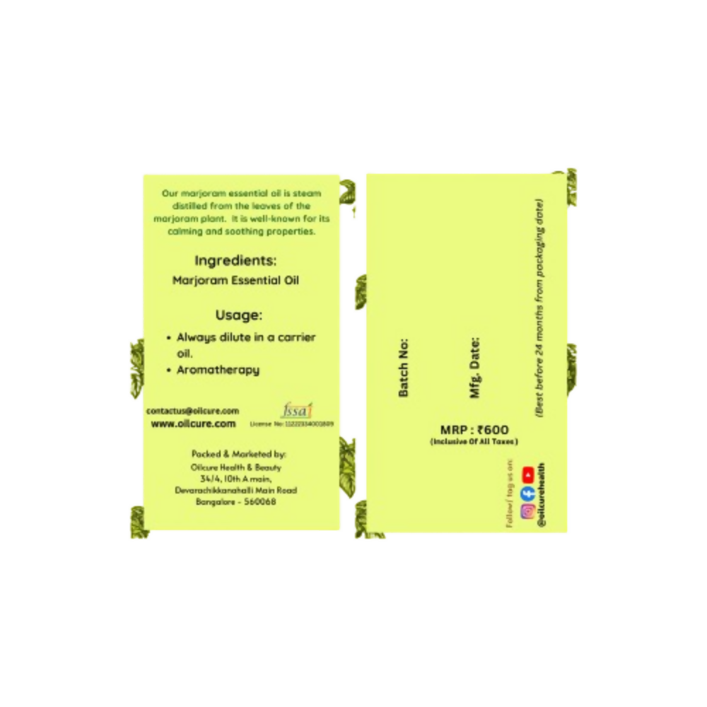 Oilcure Marjoram Oil - Distacart