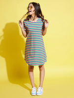 Thumbnail for Lyush Girls Rainbow Stripe Tent Dress - Distacart