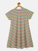 Thumbnail for Lyush Girls Rainbow Stripe Tent Dress - Distacart