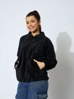 Thumbnail for Lyush Girl Black Double Fur Front Zipper Regular Jacket - Distacart