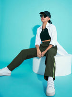 Thumbnail for Lyush Girls Green Out Seam Neon Zipper Cargo Parachute Pants - Distacart