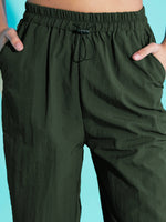Thumbnail for Lyush Girls Green Out Seam Neon Zipper Cargo Parachute Pants - Distacart