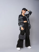 Thumbnail for Lyush Girls Black Multi Pockets Parachute Cargos - Distacart