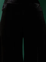 Thumbnail for Lyush Girl Black Velvet Kali Palazzos - Distacart