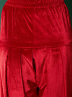Thumbnail for Lyush Girl Red Velvet Salwar Pants - Distacart