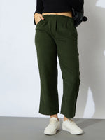 Thumbnail for Lyush Girl Olive Corduroy Paper Bag Waist Pants - Distacart