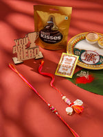 Thumbnail for NVR Set of 2 Multicolor Artificial Stones & Beads Bhaiya Bhabhi Rakhi Combo