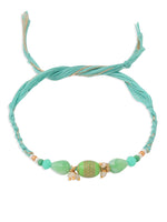 Thumbnail for NVR Set of 2 Green Artificial Beads Bhaiya Bhabhi Rakhi with Roli Chawal Chandan & Mishri