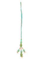 Thumbnail for NVR Set of 2 Green Artificial Beads Bhaiya Bhabhi Rakhi with Roli Chawal Chandan & Mishri
